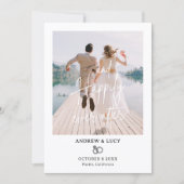 Modern photo wedding  aankondiging (Voorkant)