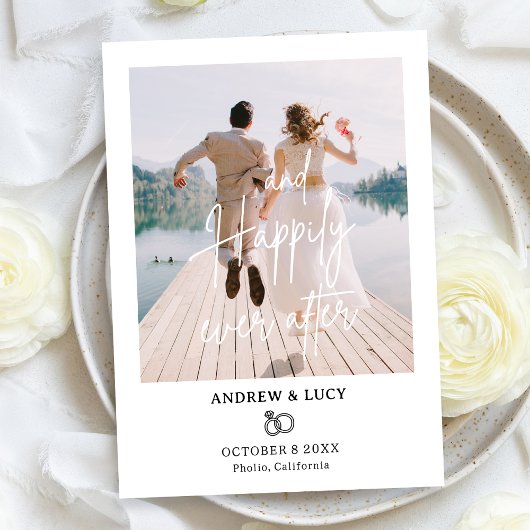 Modern photo wedding  aankondiging