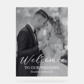 Modern Photo Wedding Acryl Bord (Voorkant)