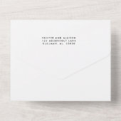 Modern Photo Wedding All in One Invitation Uitnodiging (Achterkant)