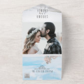 Modern Photo Wedding All In One Uitnodiging (Buitenkant)