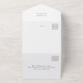 Modern Photo Wedding All In One Uitnodiging (Buitenkant)