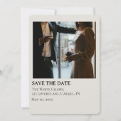 Modern Photo Wedding Attire Colors Save the Date Kaart (Achterkant)