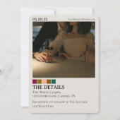 Modern Photo Wedding Attire Colors Save the Date Kaart (Voorkant)