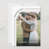 Modern Photo Wedding Bedankkaart (Voorkant)