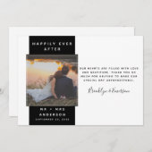 Modern Photo Wedding Bedankkaart (Voorkant / Achterkant)