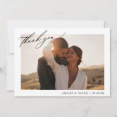 Modern Photo Wedding Bedankkaart (Voorkant)
