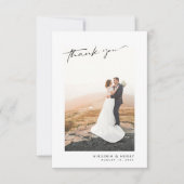 Modern Photo Wedding Bedankkaart (Voorkant)