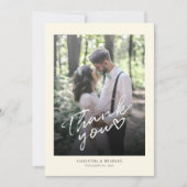 Modern Photo Wedding Bedankkaart (Voorkant)