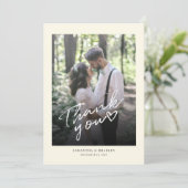 Modern Photo Wedding Bedankkaart (Staand voorkant)