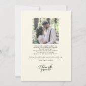 Modern Photo Wedding Bedankkaart (Achterkant)