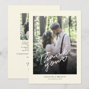 Modern Photo Wedding Bedankkaart