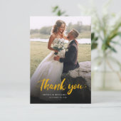 Modern Photo Wedding Bedankkaart (Staand voorkant)