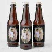 Modern Photo Wedding Bier Etiket (Flessen)