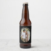 Modern Photo Wedding Bier Etiket (Voorkant)