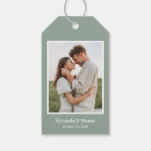 Modern Photo Wedding Cadeaulabel (Achterkant)