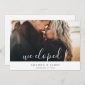 Modern Photo Wedding Elopement Aankondiging (Voorkant / Achterkant)