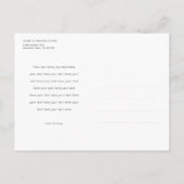 Modern Photo Wedding Elopement Aankondigingskaart (Achterkant)