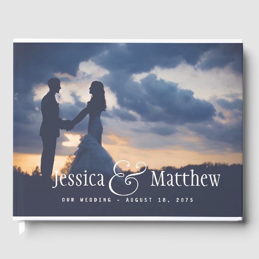 Modern Photo Wedding Guest Book Gastenboek (Voorkant)