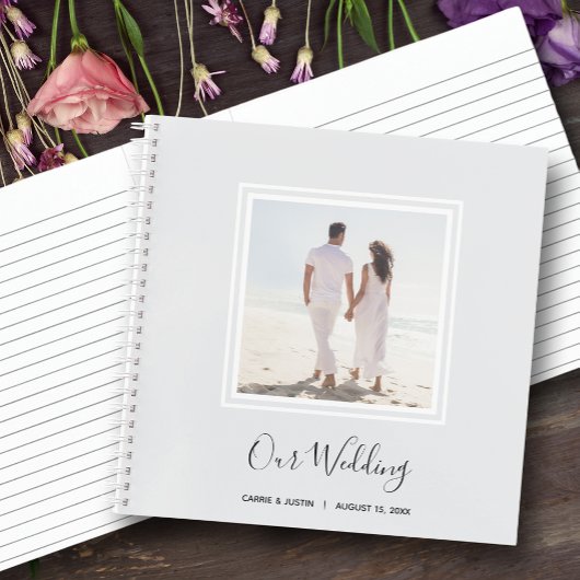 Modern Photo Wedding Guest Book Notitieboek