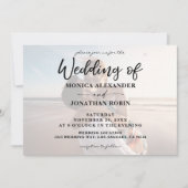 Modern Photo Wedding - Horizontal 2 Invitation Kaart (Voorkant)