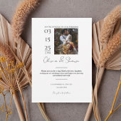 Modern Photo Wedding Invitation Kaart