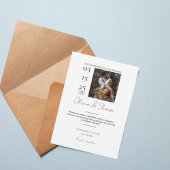 Modern Photo Wedding Invitation Kaart