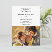 Modern Photo Wedding Kaart (Staand voorkant)