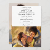 Modern Photo Wedding Kaart (Voorkant / Achterkant)