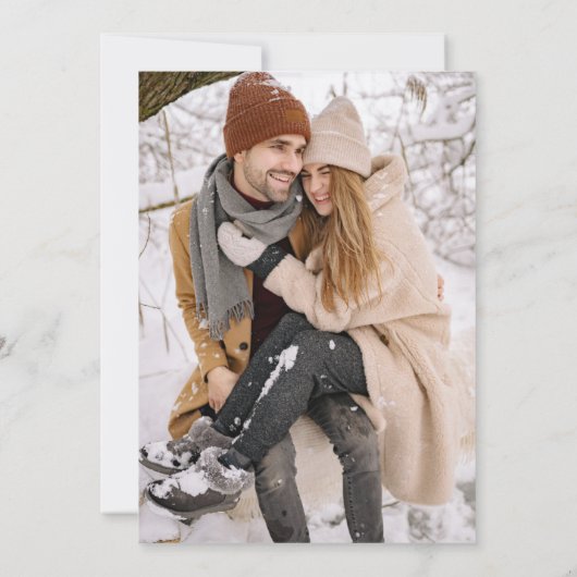 Modern Photo Wedding Kaart (Achterkant)