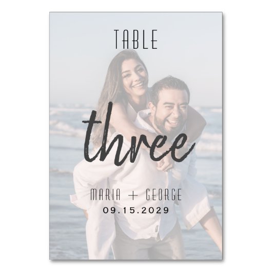 Modern Photo Wedding Kaart (Voorkant)