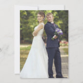 Modern Photo Wedding Kaart (Achterkant)