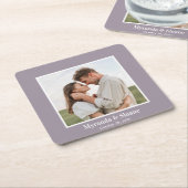 Modern Photo Wedding Kartonnen Onderzetters (Schuin)