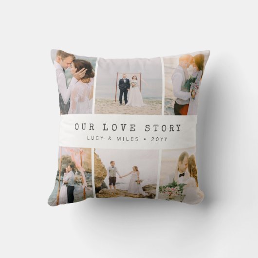 Modern Photo Wedding Kussen (Achterkant)