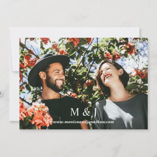 Modern Photo Wedding - Landschap Kaart (Achterkant)