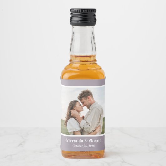 Modern Photo Wedding Likeurfles Etiket (Voorkant)