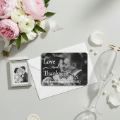 Modern Photo Wedding| Minimalist Botanical Floral Bedankkaart