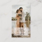 Modern Photo Wedding Photographer Business Card Visitekaartje (Voorkant)