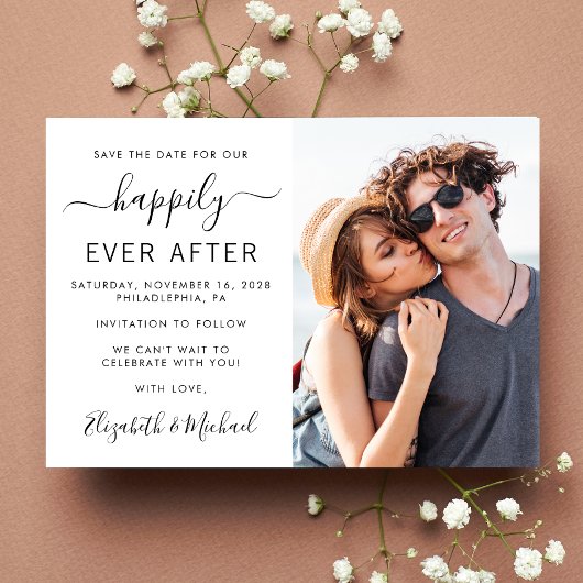 Modern Photo Wedding Save The Date