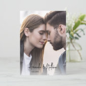 Modern Photo Wedding Save The Date (Staand voorkant)