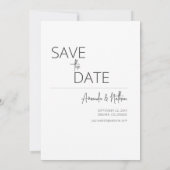 Modern Photo Wedding Save The Date (Achterkant)