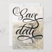 Modern Photo Wedding Save the Date Invitation Kaart (Voorkant)