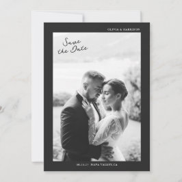 Modern Photo Wedding Save the Date Kaart