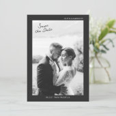 Modern Photo Wedding Save the Date Kaart (Staand voorkant)