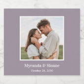 Modern Photo Wedding Sparkling Wijnetiket (Enkel label)