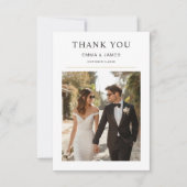 Modern Photo Wedding Thank You Card With Note Bedankkaart (Voorkant)