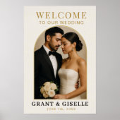 Modern Photo Wedding Welcome Sign  Poster (Voorkant)