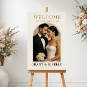 Modern Photo Wedding Welcome Sign  Poster