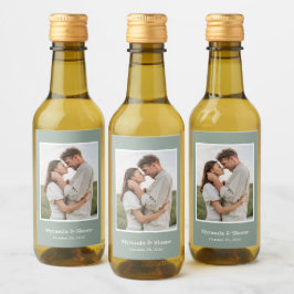 Modern Photo Wedding Wijn Etiket