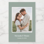 Modern Photo Wedding Wijn Etiket (Enkel label)